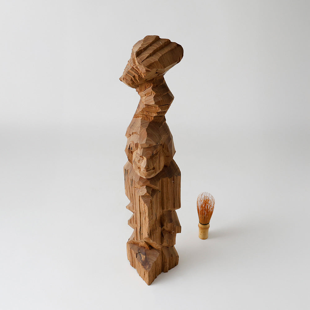 木彫 日展作家 井波彫刻 谷口信夫 円空 護法神 善女竜王 仏像 高さ47cm 井波雕刻善女龙王木雕像谷口信夫作圆空佛式样| EIKI Re:Finds