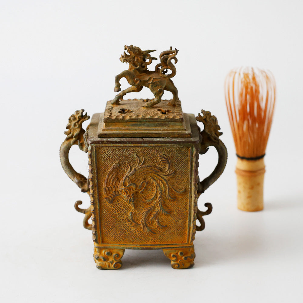 金工師 香保 鋳銅香炉 正面