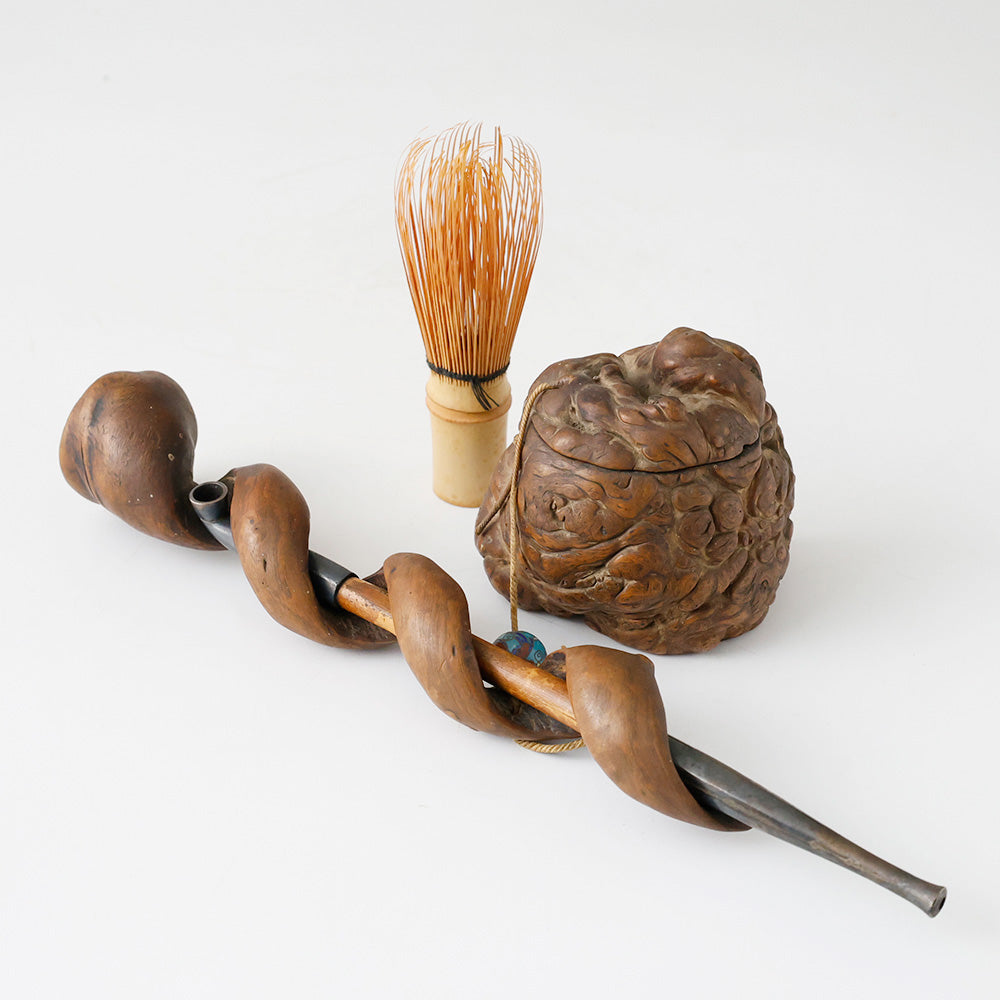 提げ物 煙草入れ 螺旋捻り上げ煙管筒 全体図