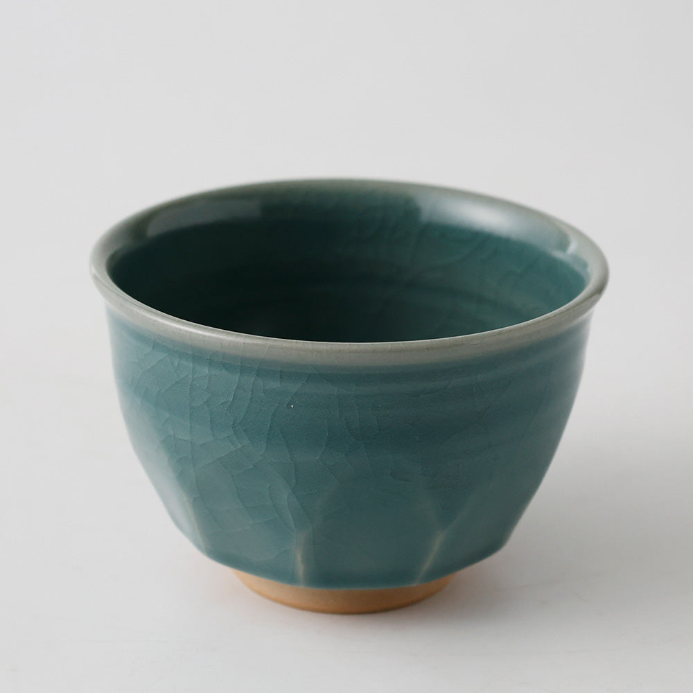 豊窯 寺田美山造 青磁 茶碗 側面