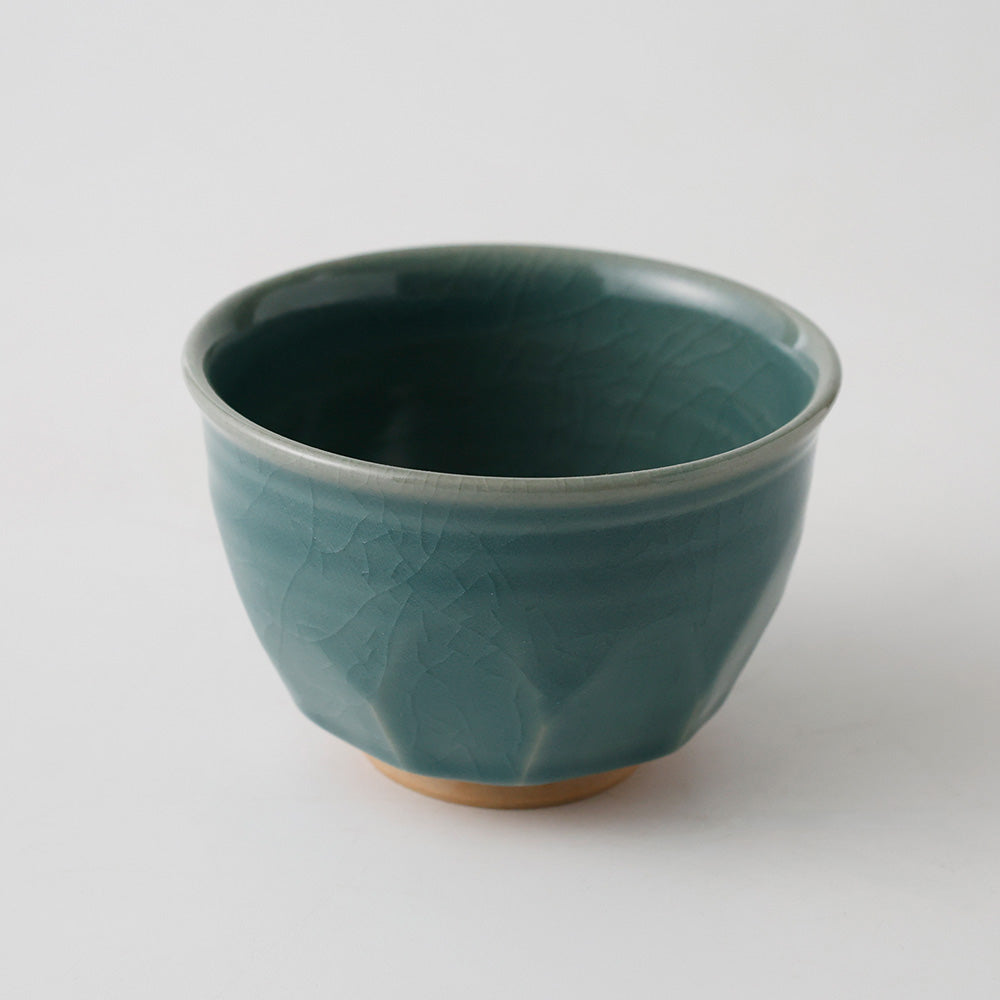 豊窯 寺田美山造 青磁 茶碗 側面