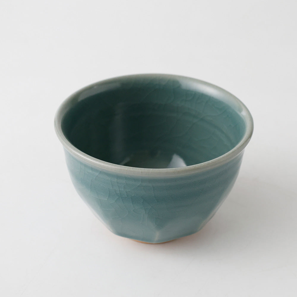 豊窯 寺田美山造 青磁 茶碗 側面
