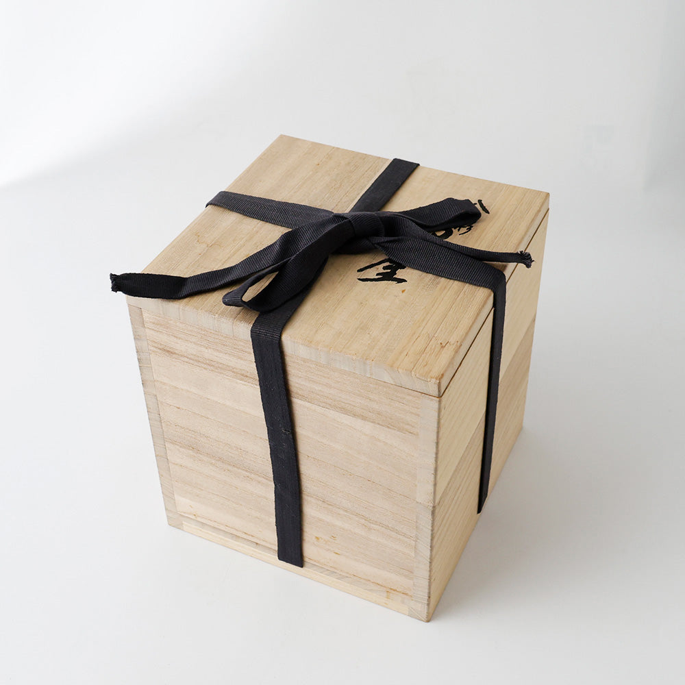 八角形 鉄釜 銅蓋銀摘 箱