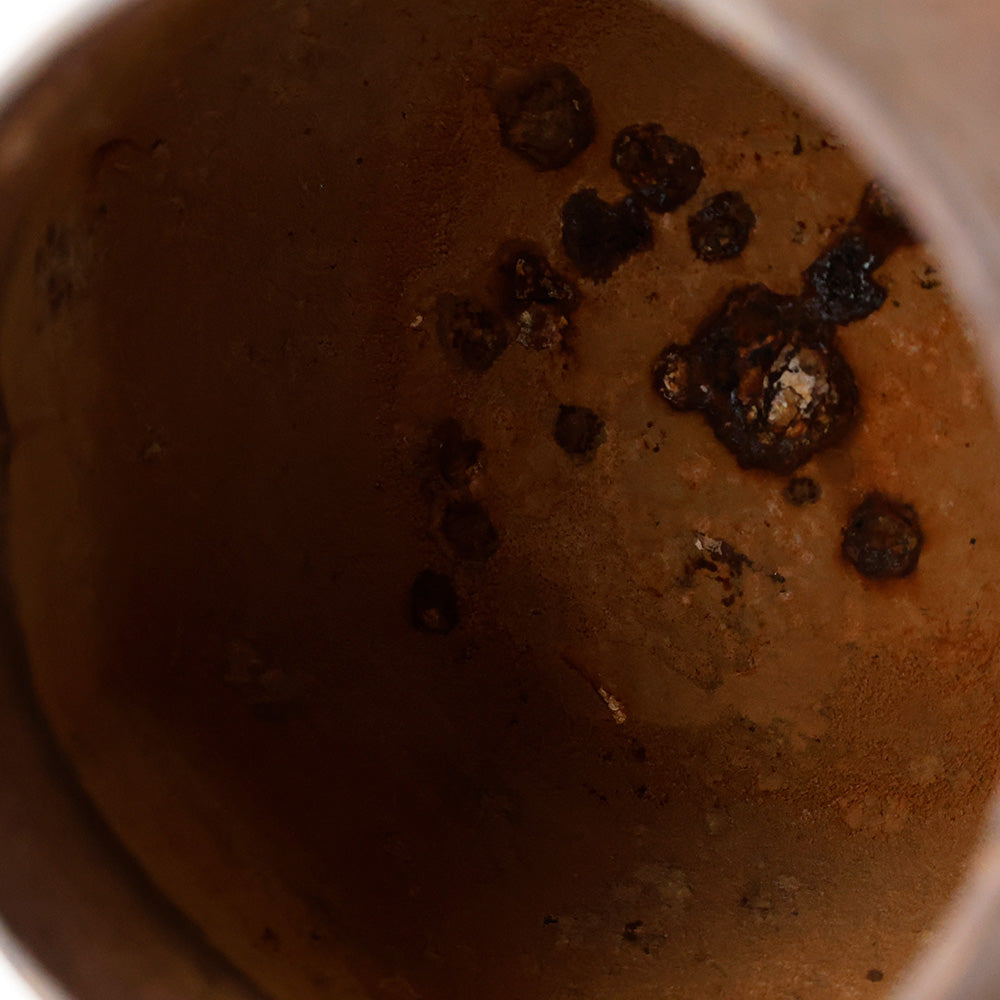 八角形 鉄釜 銅蓋銀摘 拡大図