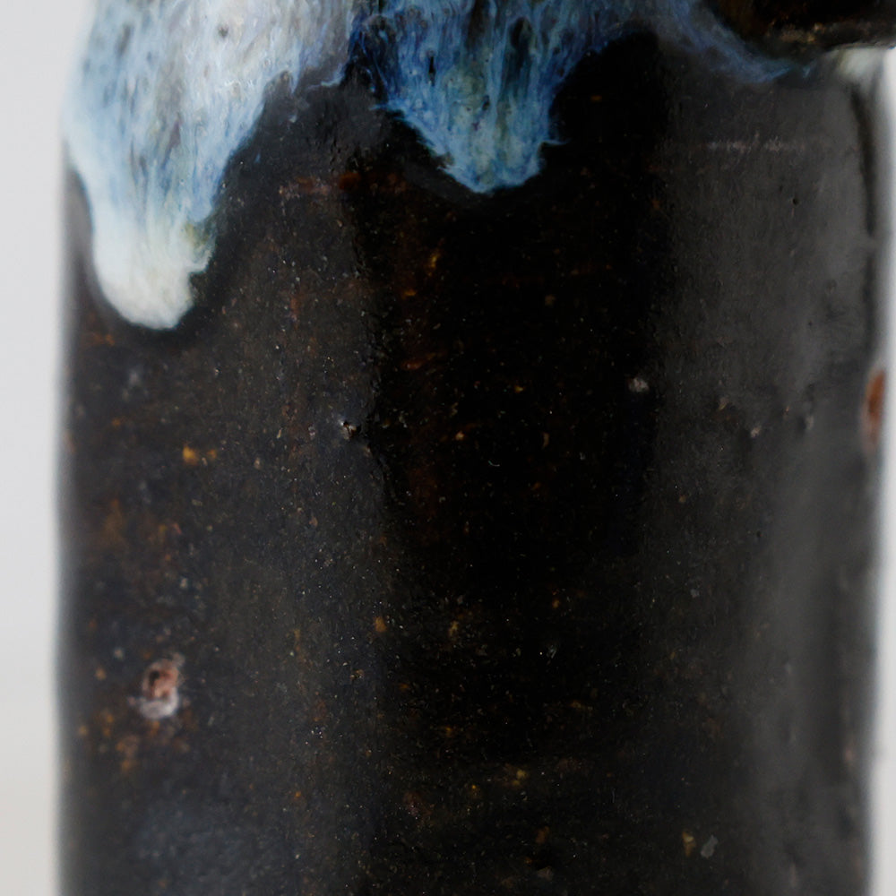 美濃焼 自然釉 耳付茶入 拡大