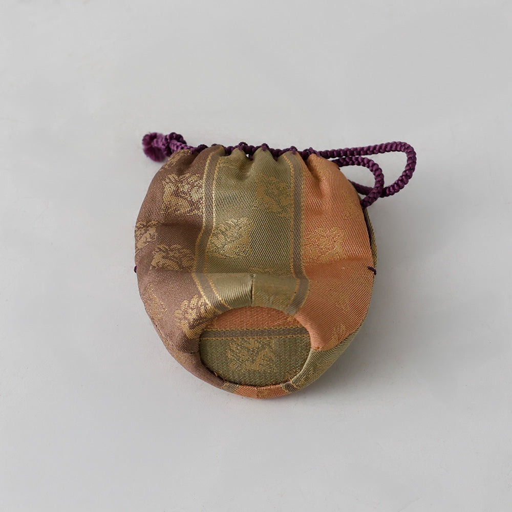 美濃焼 自然釉 耳付茶入 仕覆