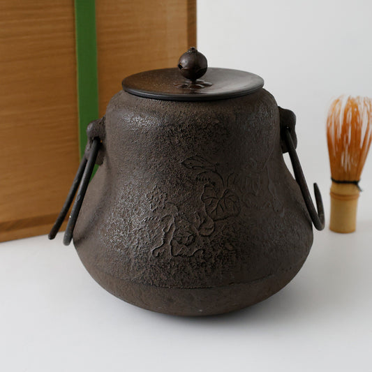 鉄釜　茶道具　茶器　全体図