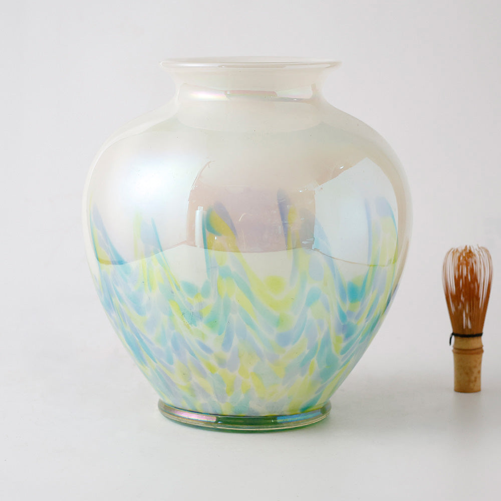 昭和レトロ クラフトglass 花瓶 全体図