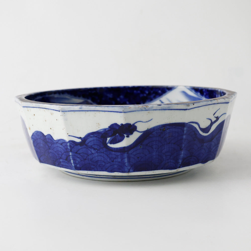 古伊万里 染付 楼閣図 菓子鉢 – EIKI Re:Finds