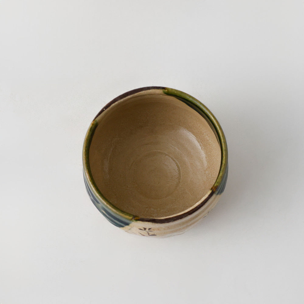 織部焼 市川竹川 織部茶碗 – EIKI Re:Finds