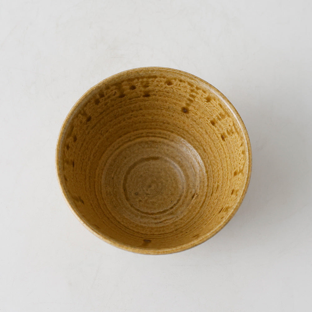寺田美山作 豊窯 黄瀬戸 茶碗
