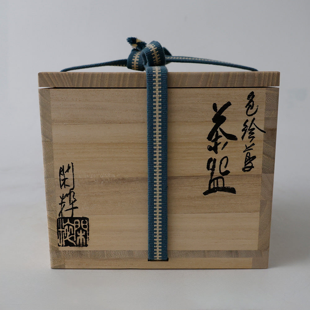 京焼 南口閑粋 色絵蔦茶碗 共箱
