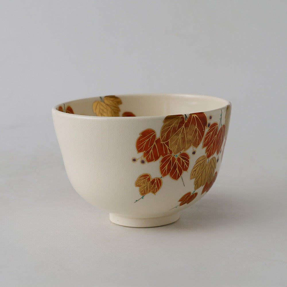 京焼 南口閑粋 色絵蔦茶碗