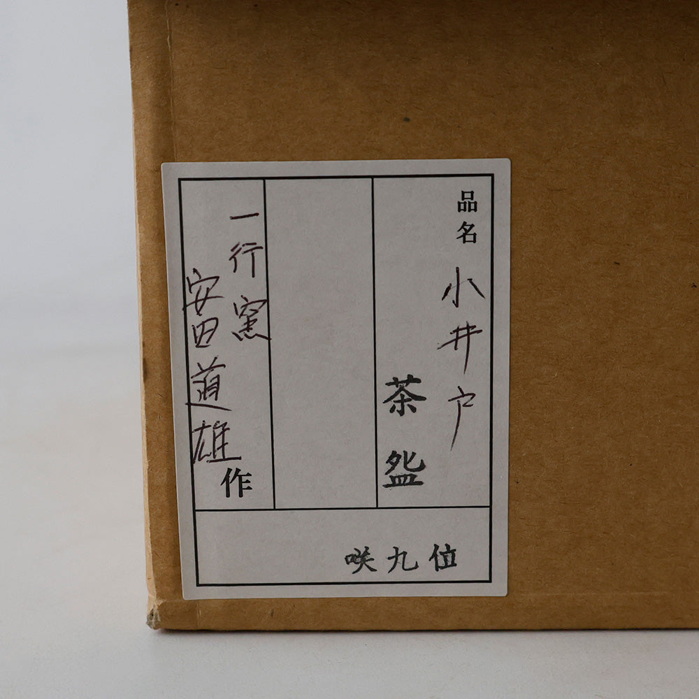 新品未使用 安田道雄作 小井戸茶碗 外箱