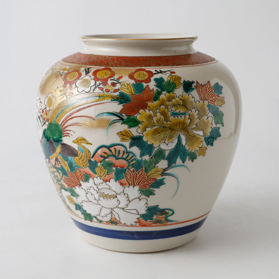 九谷焼 司峰造 花鳥図 花瓶 – EIKI Re:Finds