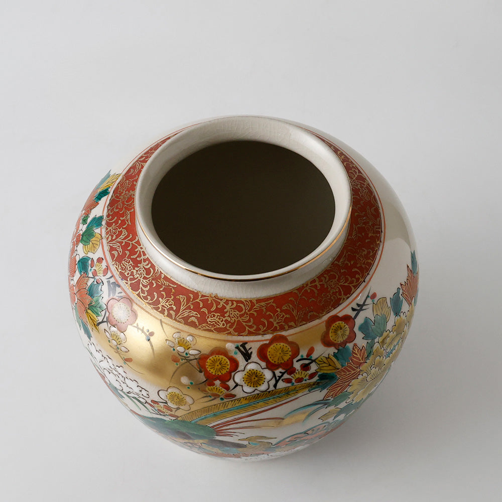 九谷焼 司峰造 花鳥図 花瓶 – EIKI Re:Finds