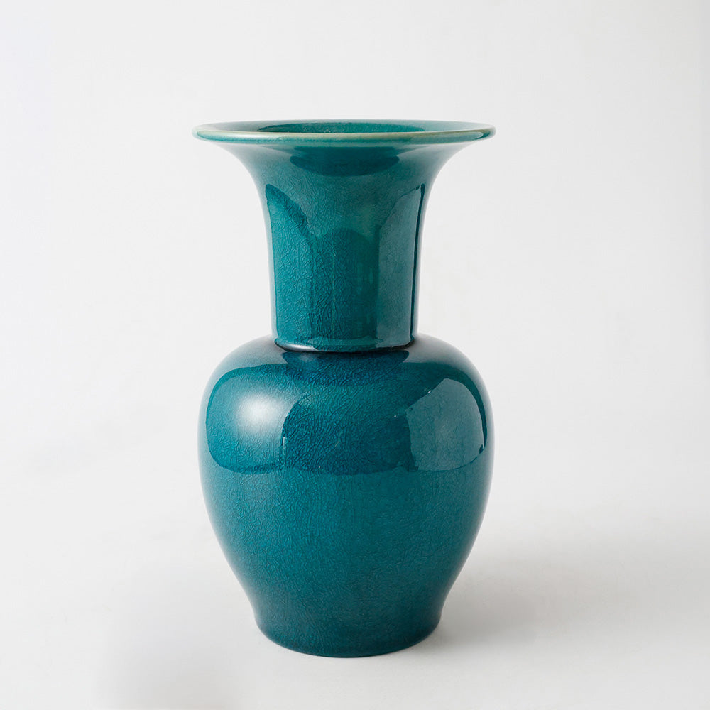 初代清水焼 山崎光洋作 花瓶 側面