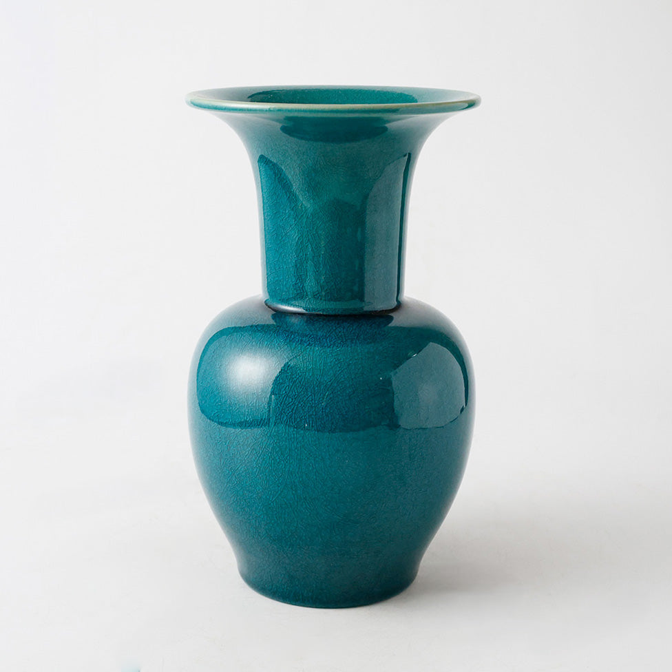 初代清水焼 山崎光洋作 花瓶 側面