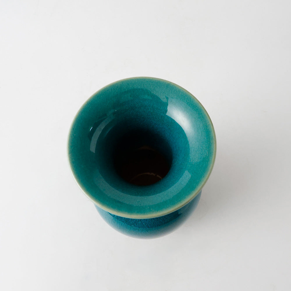 初代清水焼 山崎光洋作 花瓶 内部