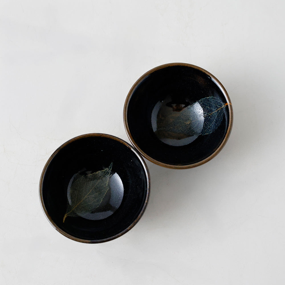 一葉窯 盃 二客 見込み