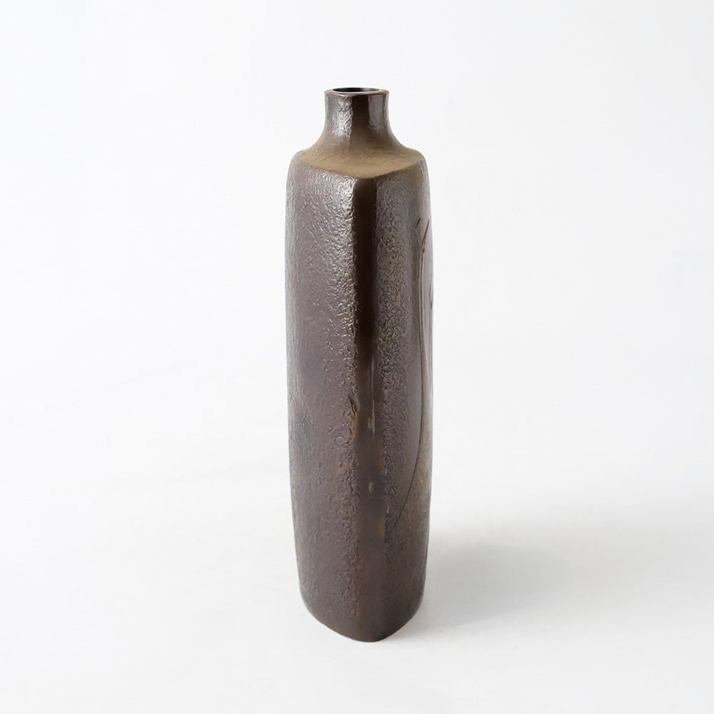 高岡銅器 瑞峰作 花瓶 側面