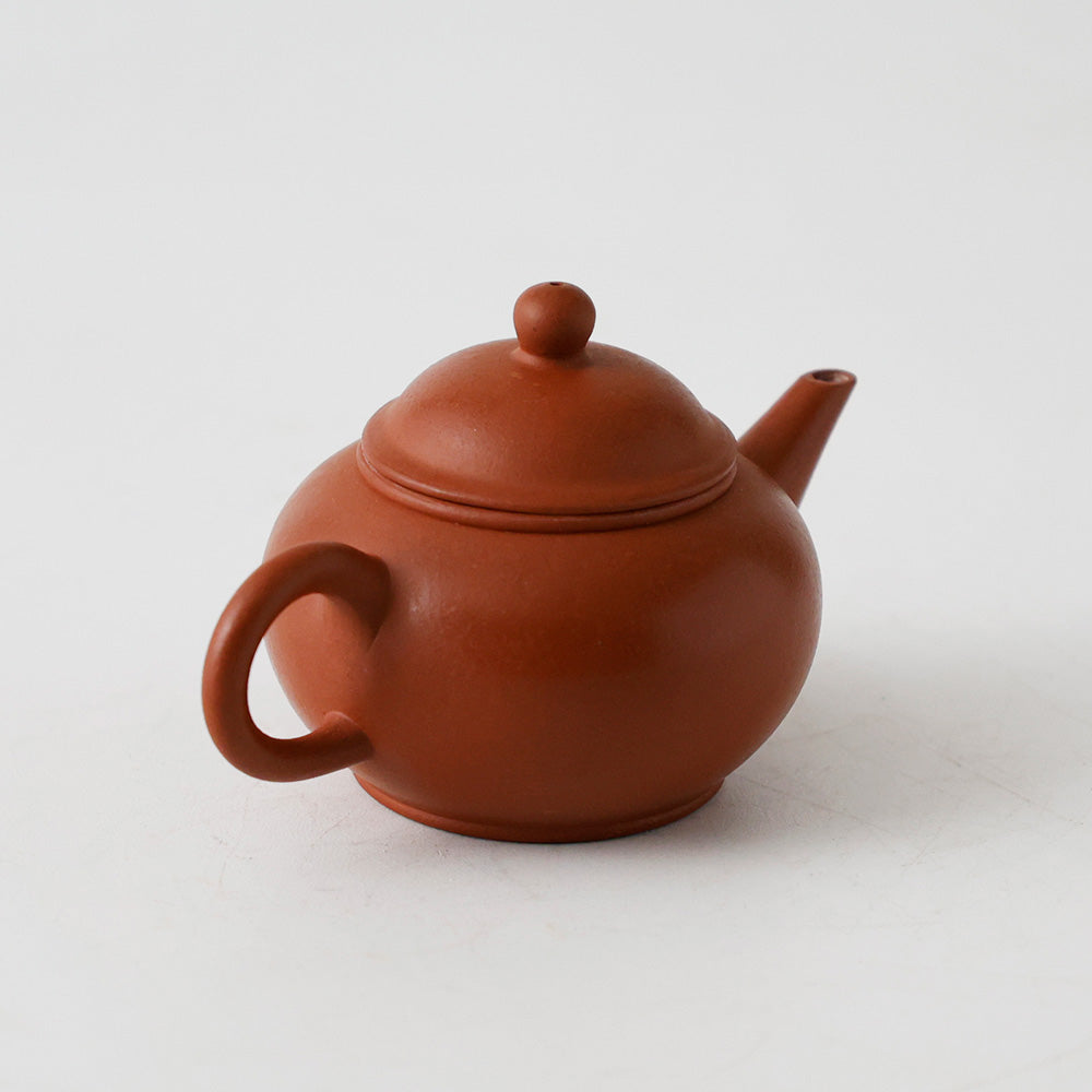 中国宜興 朱泥 砲口 急須 持ち手
