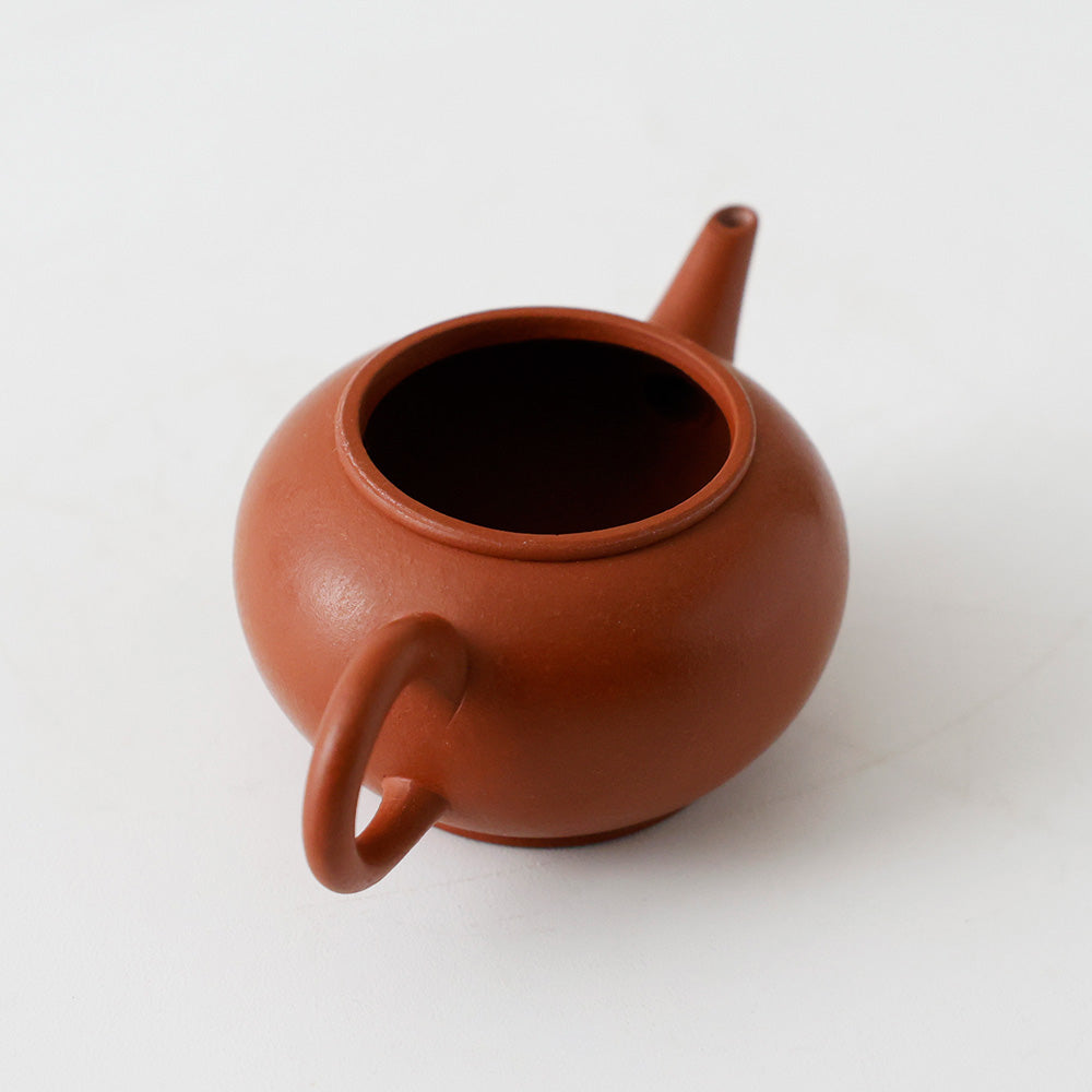 中国宜興 朱泥 砲口 急須 中身