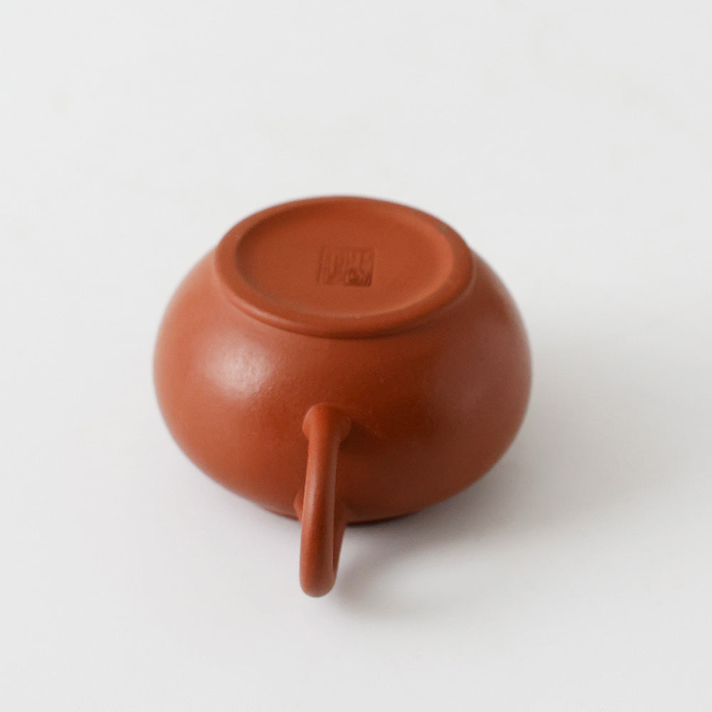 中国宜興 朱泥 砲口 急須 裏面