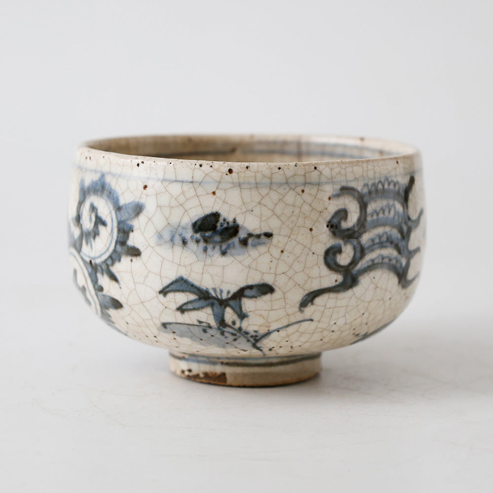 安南写 絞り手 茶碗 正面