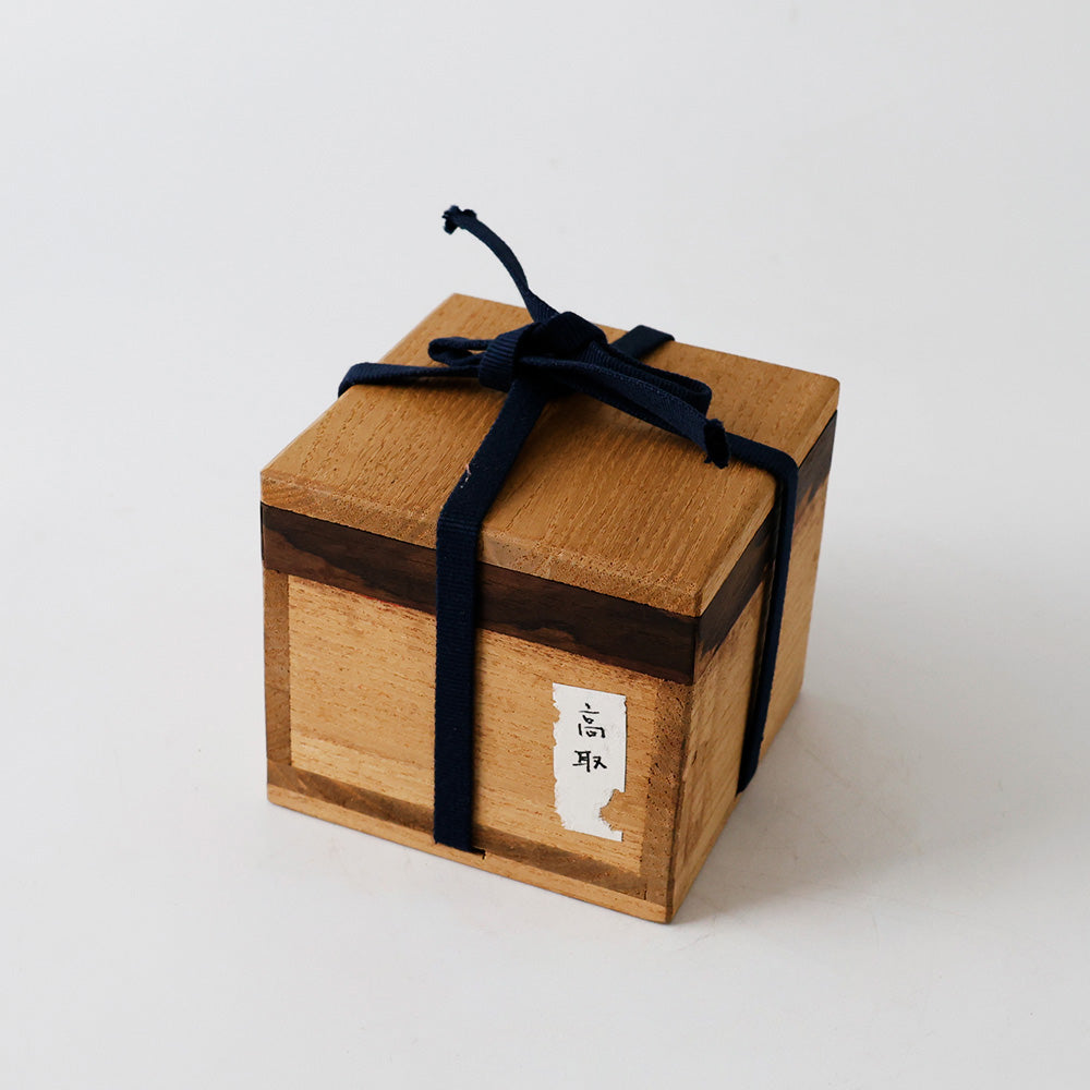平安春峰造 高取茶入 箱
