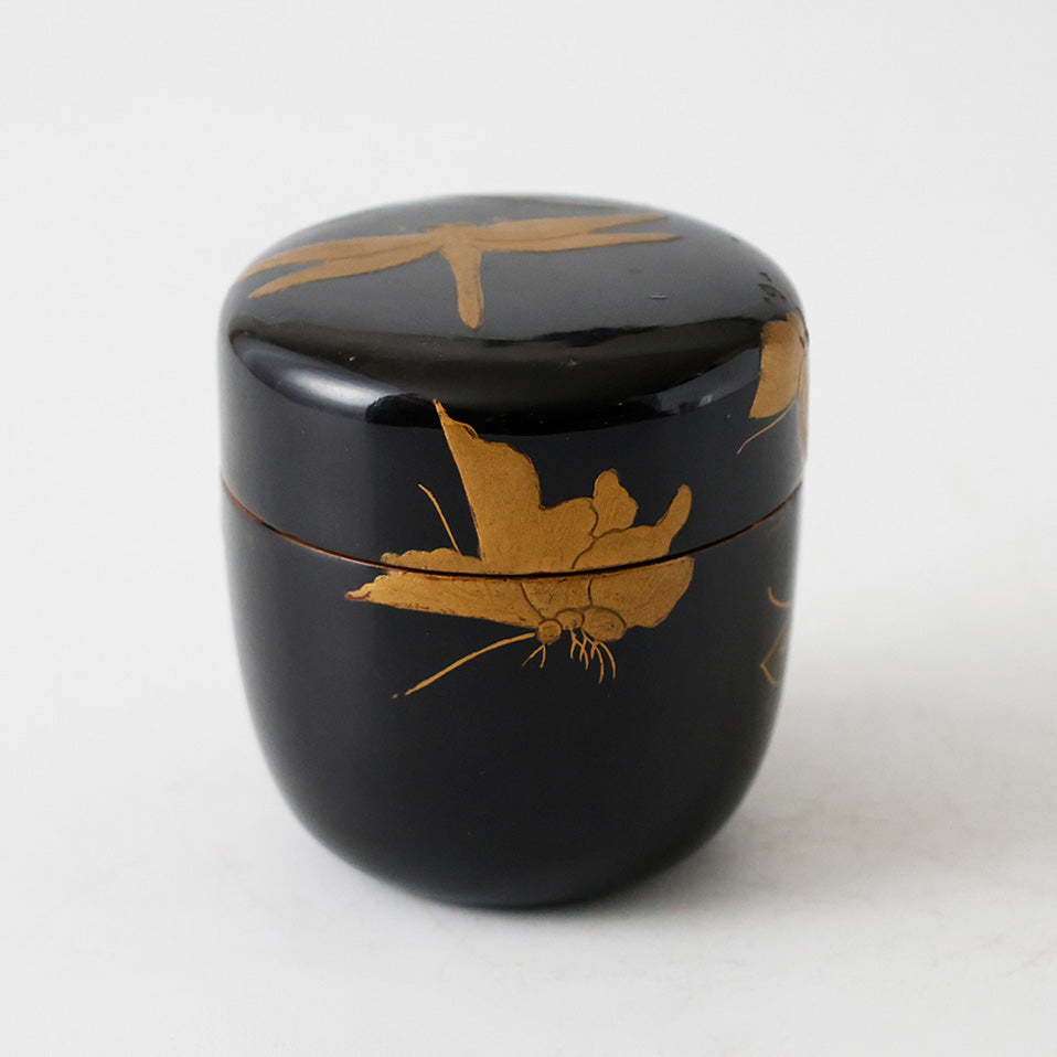 輪島塗 棗 蝶金蒔絵 正面