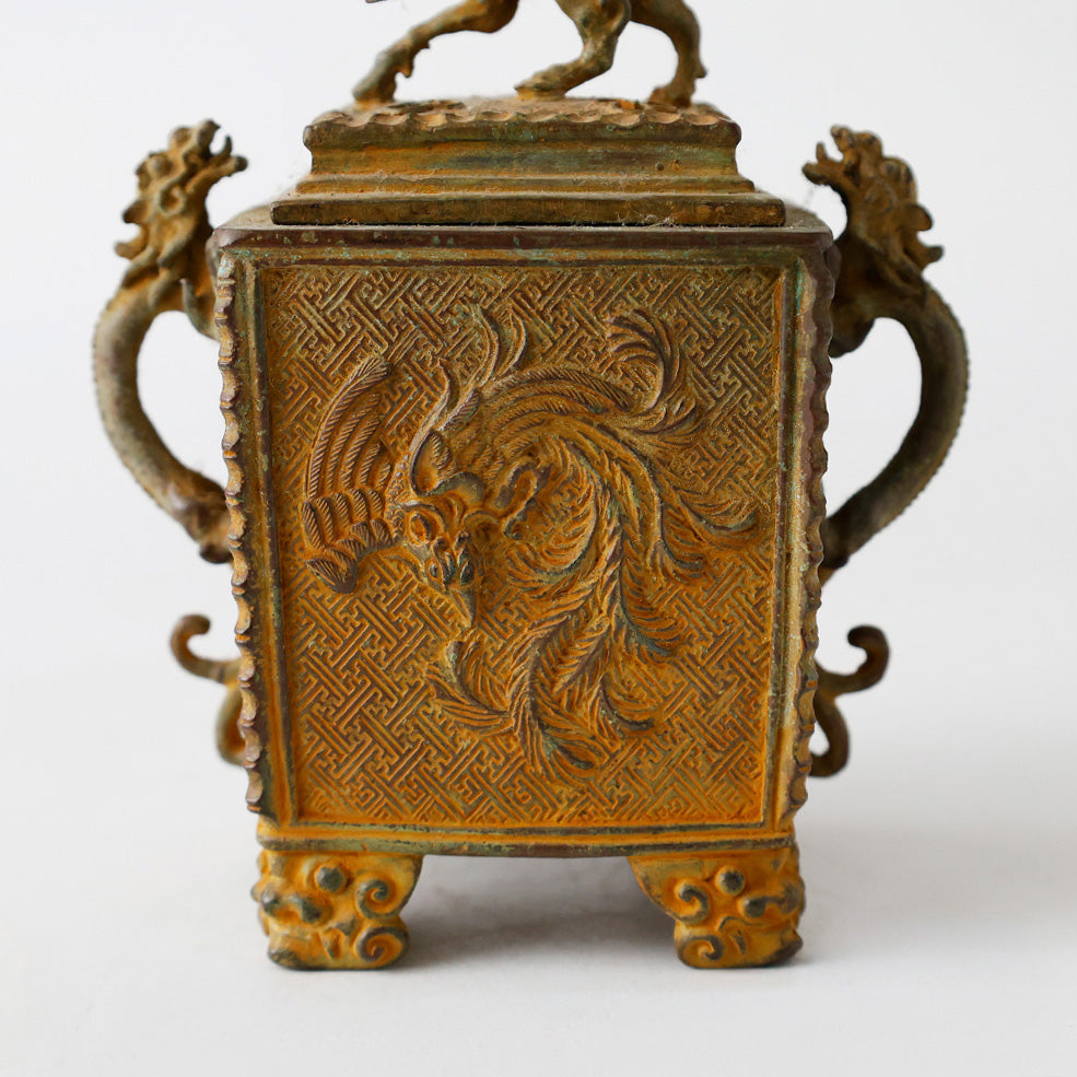 金工師 香保 鋳銅香炉 鳳凰