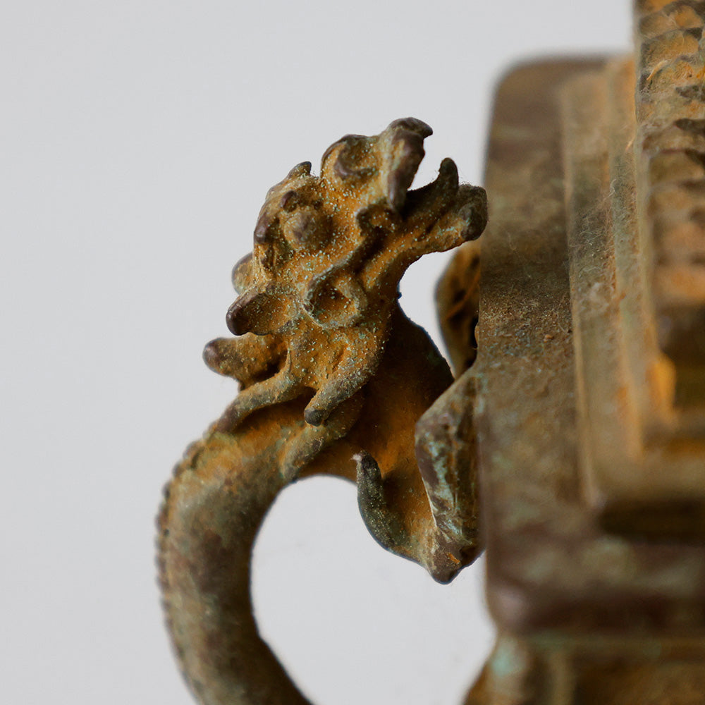 金工師 香保 鋳銅香炉 龍耳