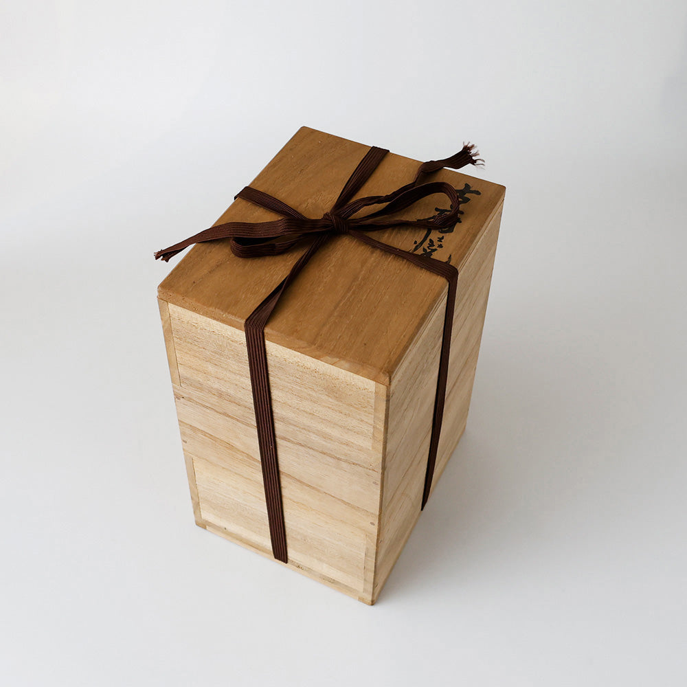 越中古府焼 布袋像 箱