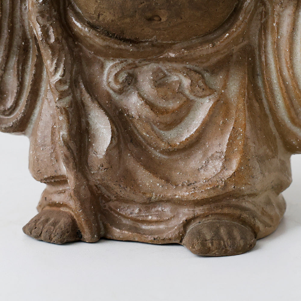 越中古府焼 布袋像 足