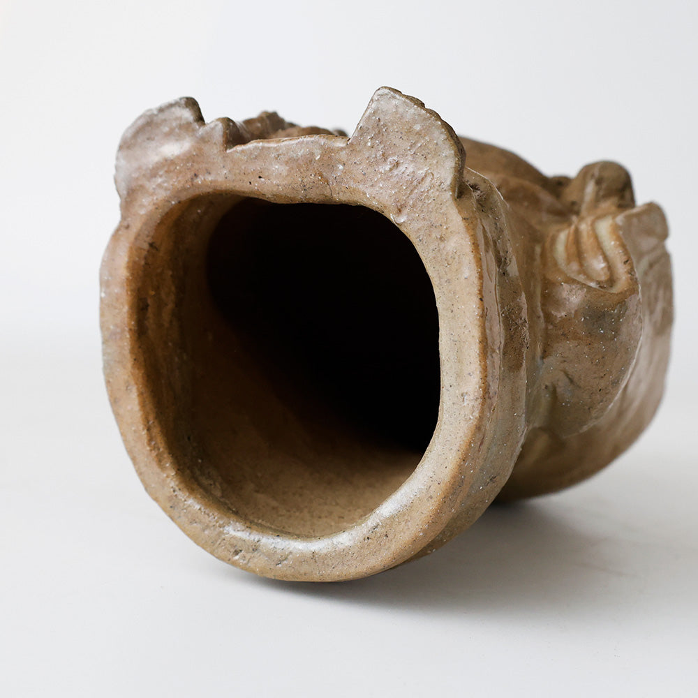 越中古府焼 布袋像 底面