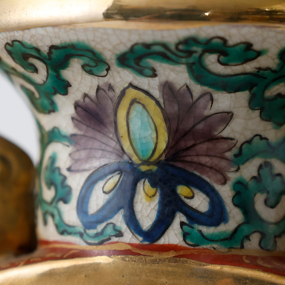 九谷焼 松下賢人図 扁平花瓶 拡大図