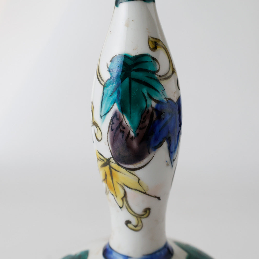 九谷焼 吉田屋写 瓢箪形花入 拡大図