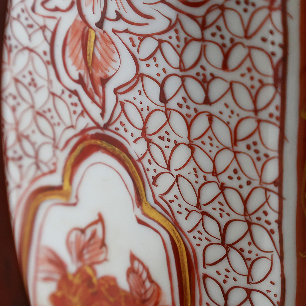 九谷焼 赤絵金彩 水注 拡大図