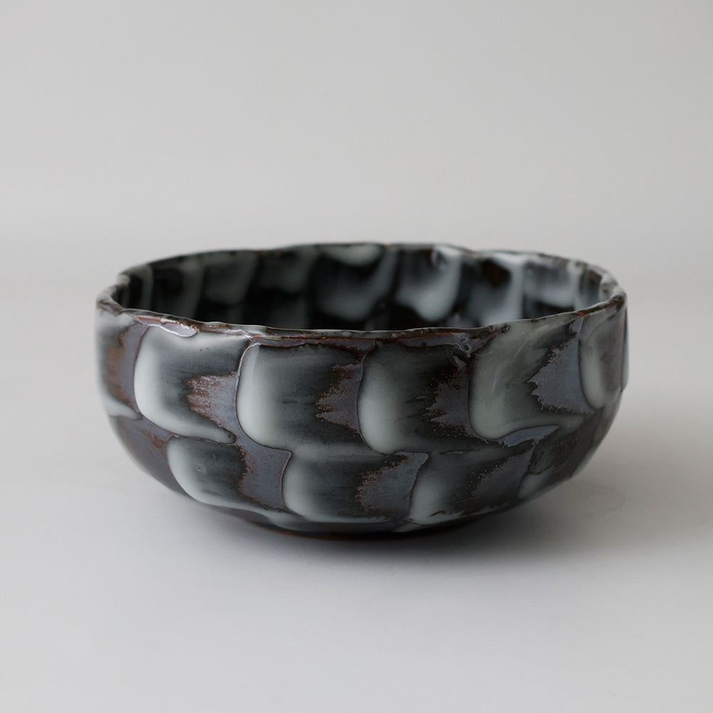 未使用 菓子器 茶道具 側面