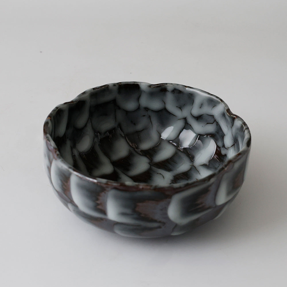 未使用 菓子器 茶道具 上から見た構図