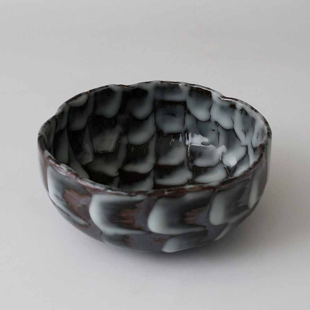 未使用 菓子器 茶道具 上から見た構図