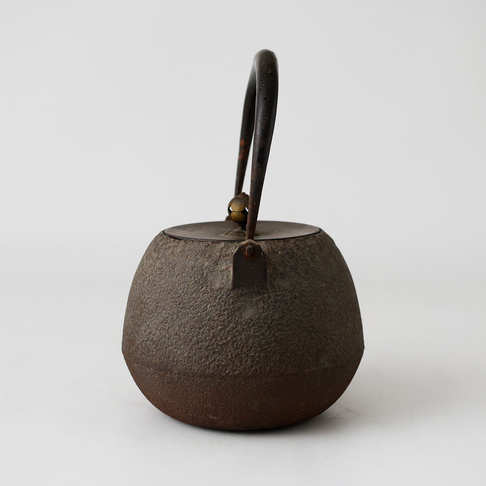 平宝珠形 白肌 鉄瓶 背面