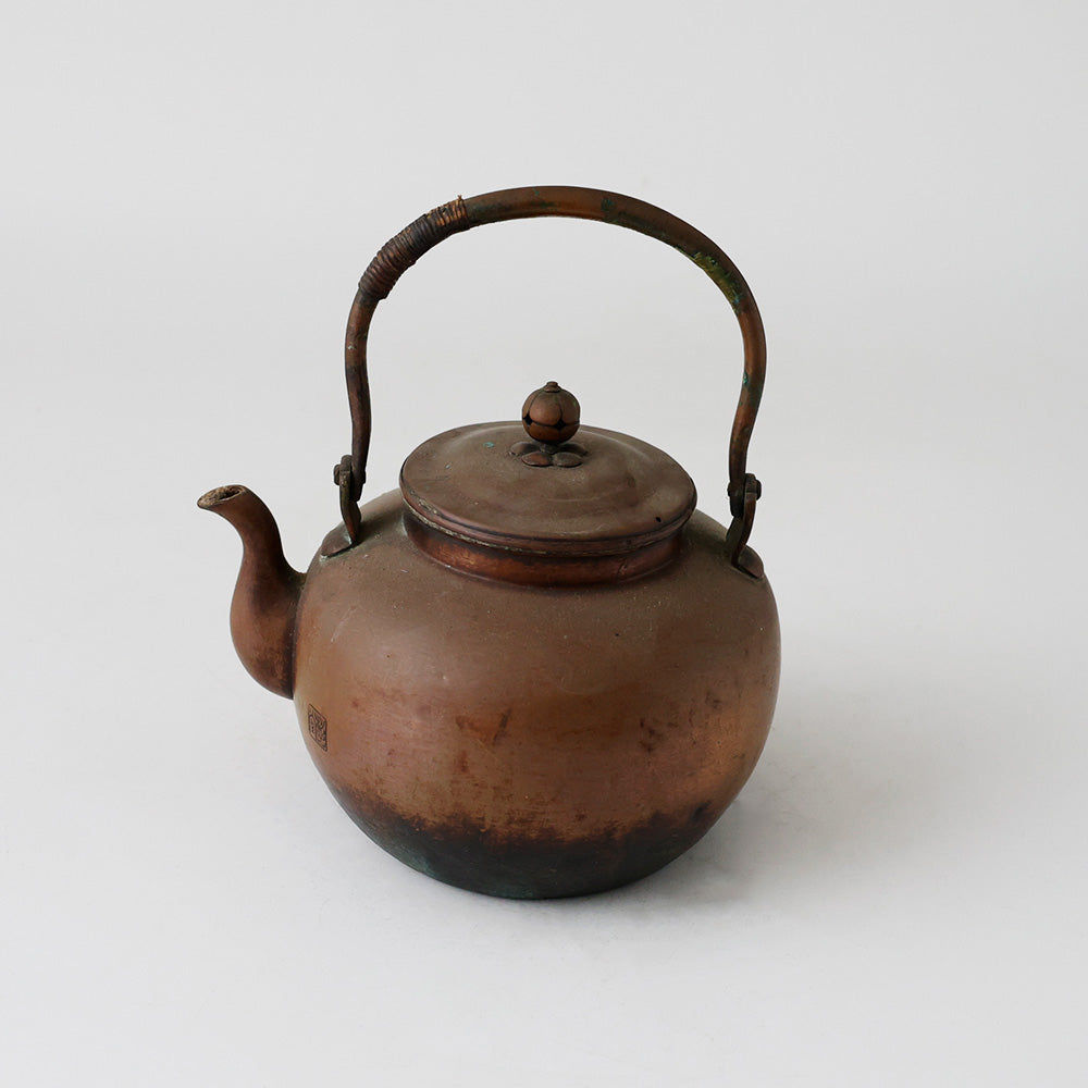 斑紫銅製 銅瓶 水注 側面