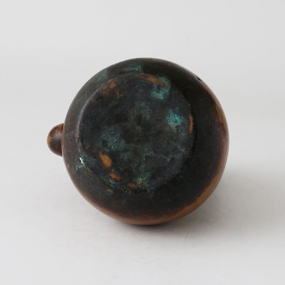 斑紫銅製 銅瓶 水注 裏面