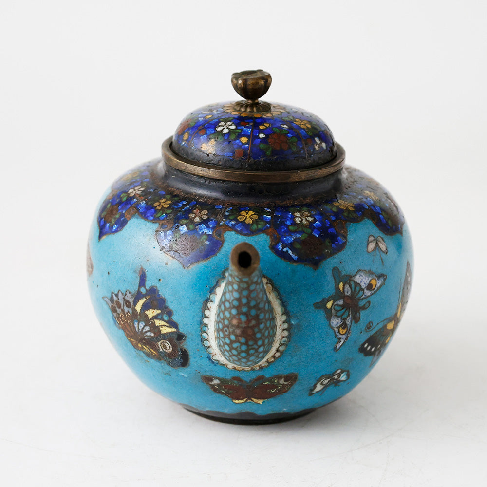 中国古玩 景泰藍 急須 正面