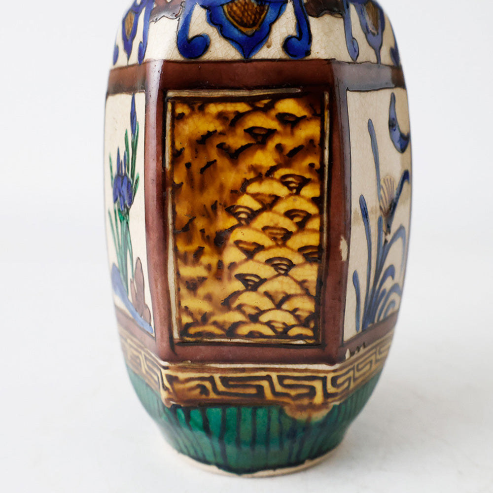 青手古九谷 徳利 拡大図