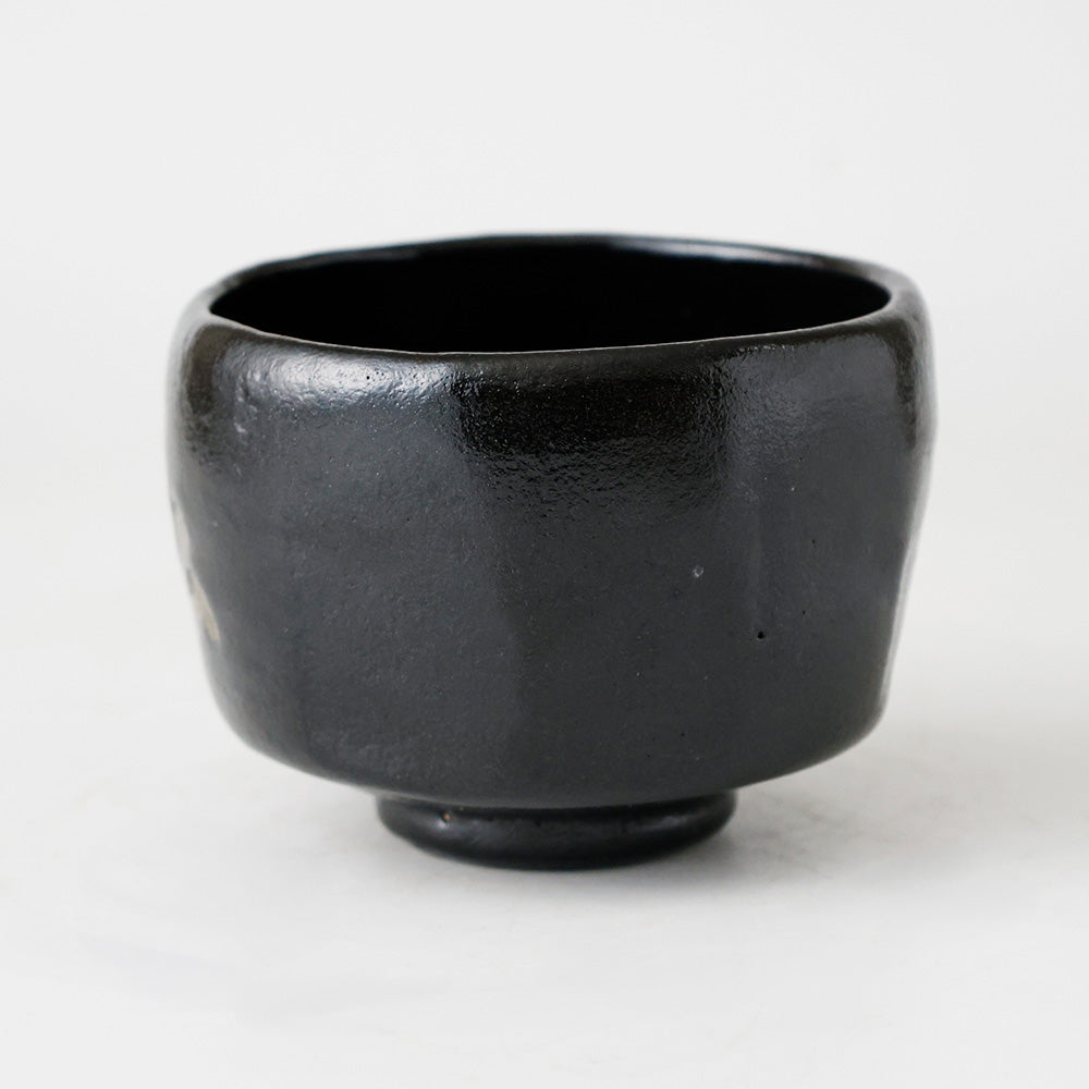 未使用 黒茶碗 側面