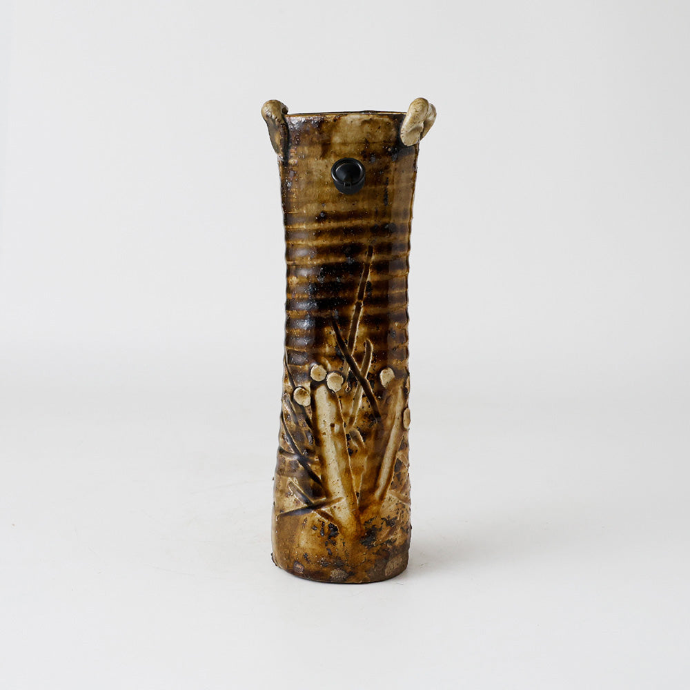 美濃焼 元屋敷窯 掛花入 側面