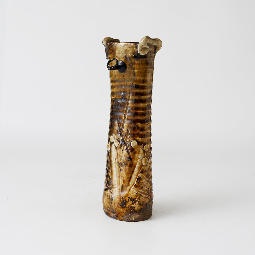 美濃焼 元屋敷窯 掛花入 側面